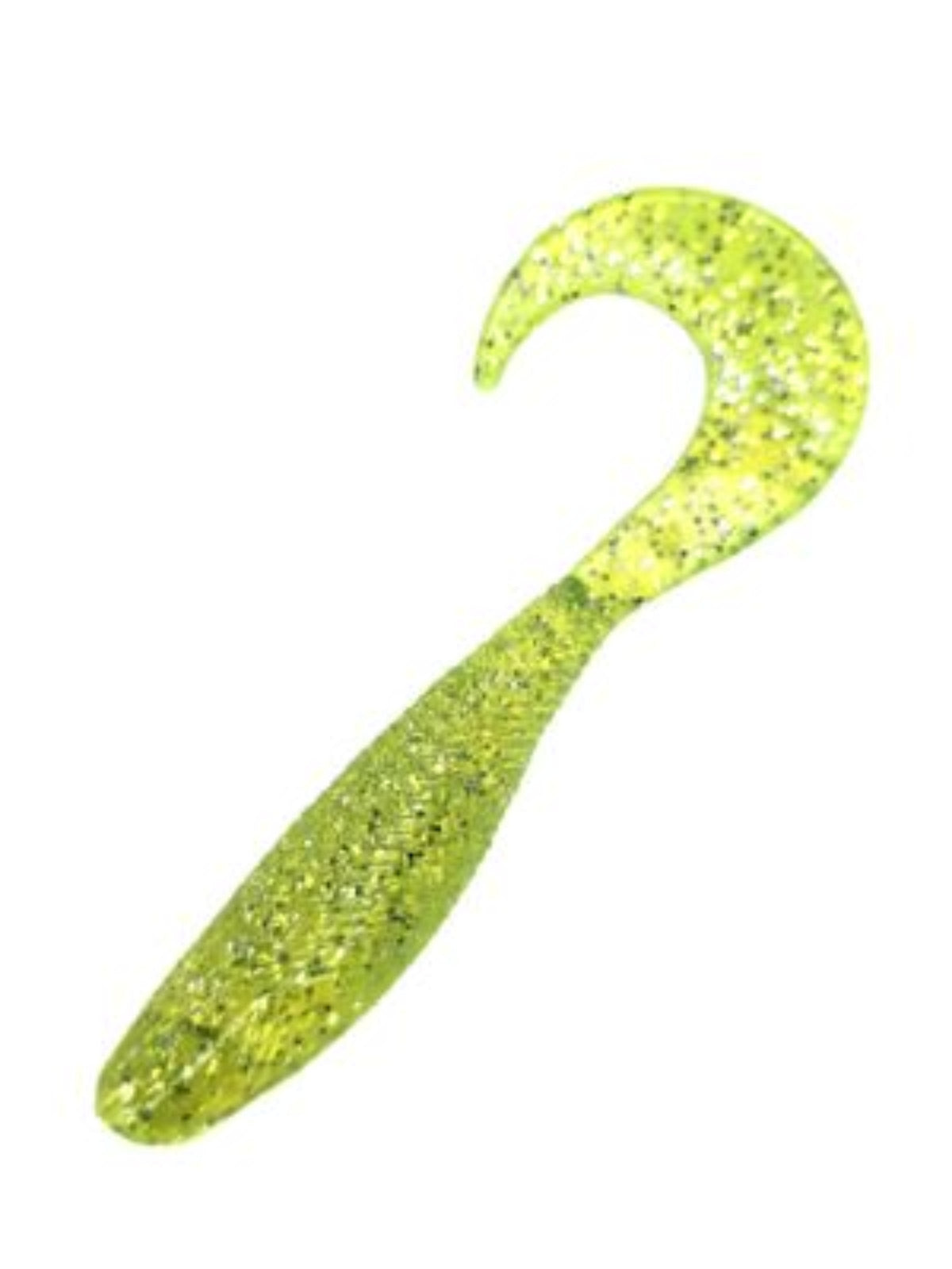Shad Grub 2.5" - Chartreuse Glitter