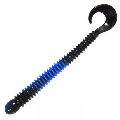 Ring Worm 4" - Black & Blue Swirl