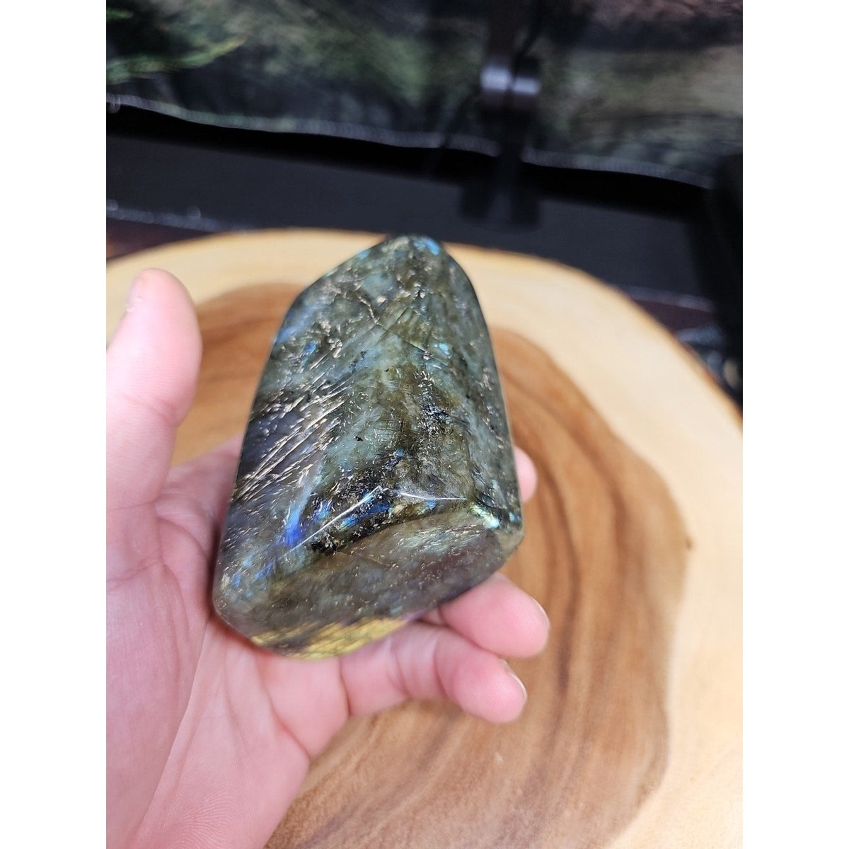 1LB 1Pcs Natural Rainbow Labradorite Crystal Spectrolite Stone
