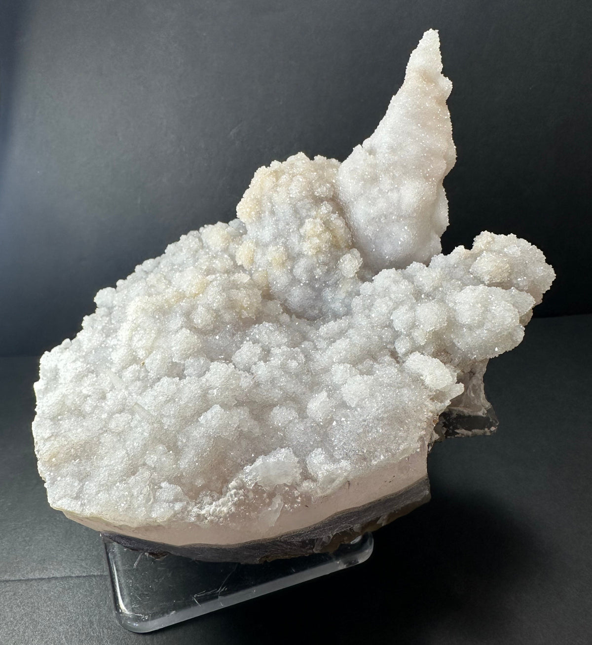 Druzy Calcite Cluster on Agate Brazil