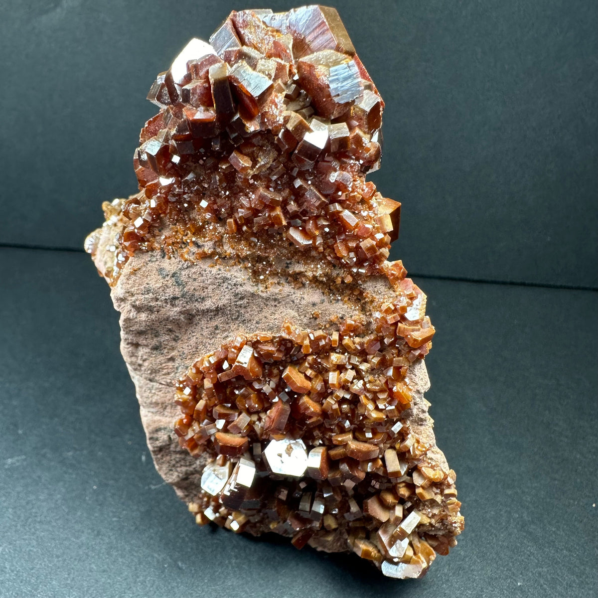 Vanadinite Cluster on Matrix from Mibladen, Morocco