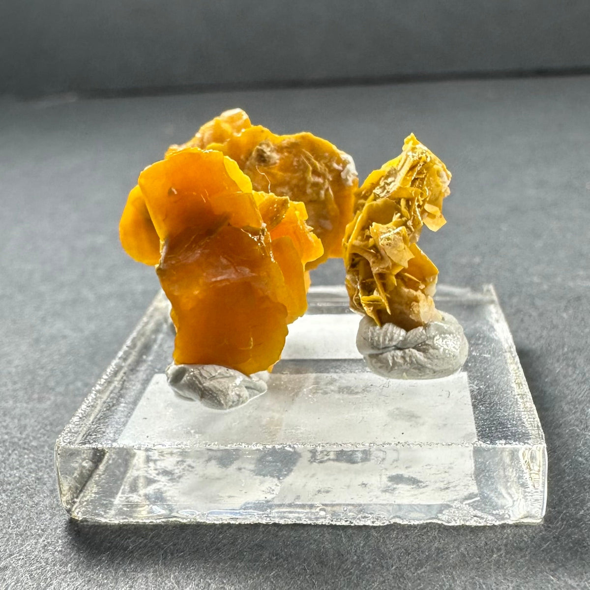 Micro Wulfenite Crystal Cluster