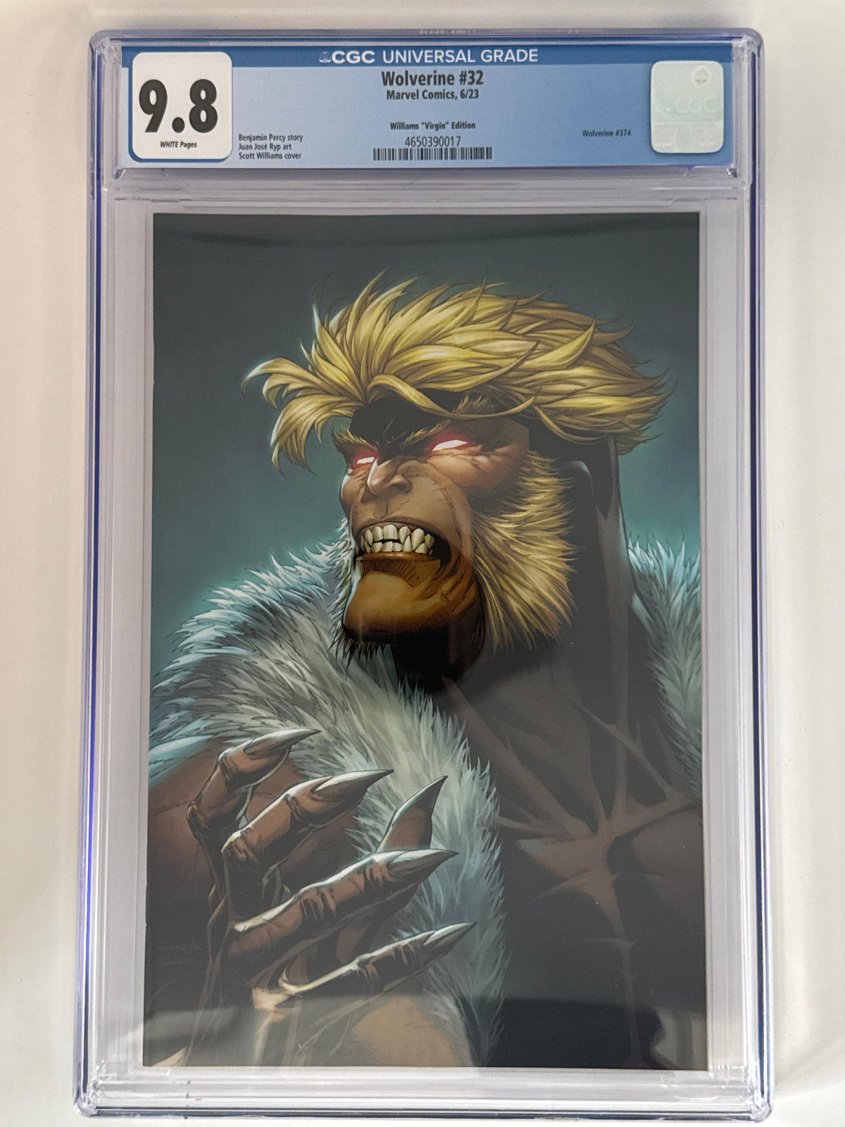 Wolverine #32 CGC 9.8 Blue Label Williams Exclusive Var