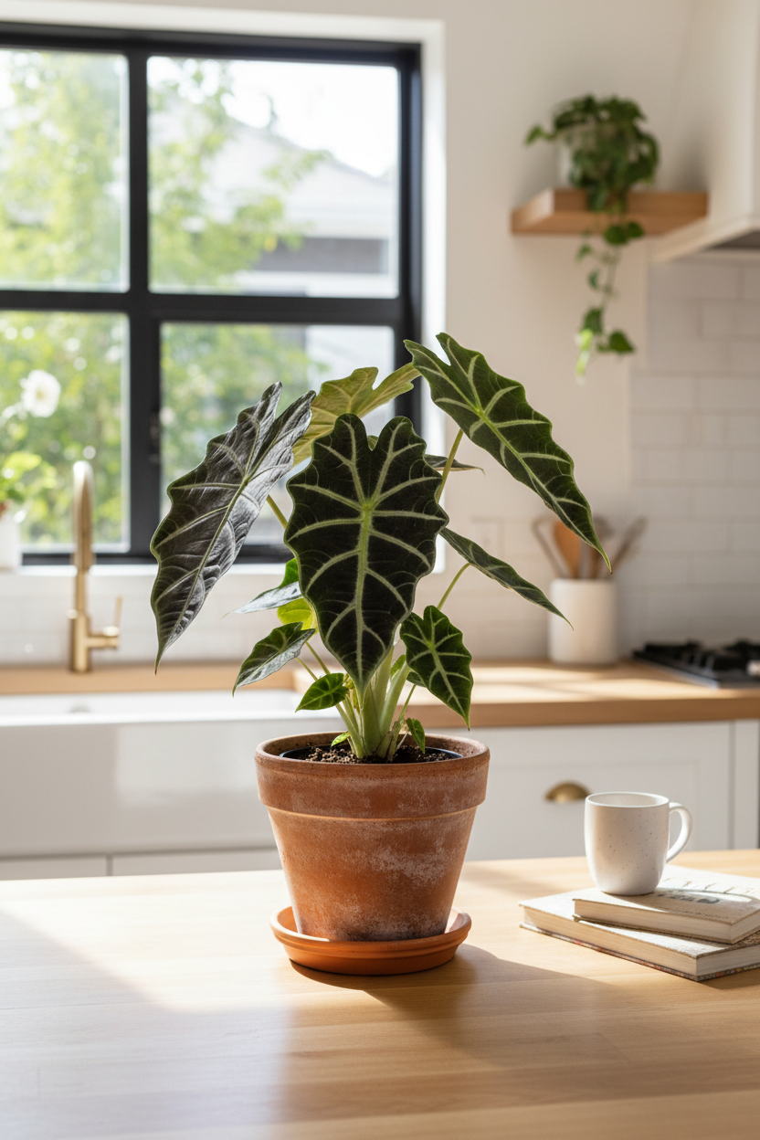 Alocasia Polly 'African Mask' - 6" Pot - NURSERY POT ONLY
