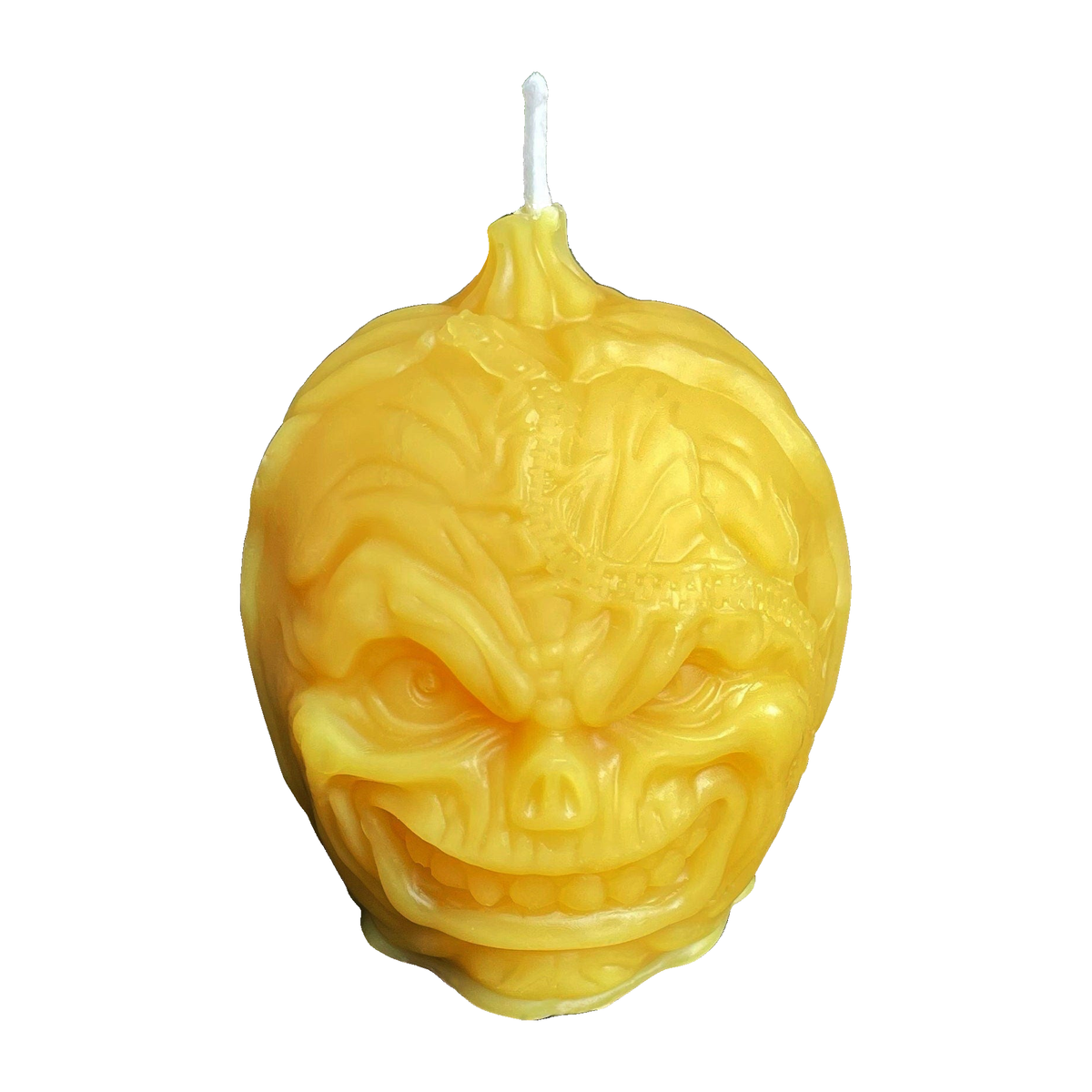 Frankenstein Pumpkin Beeswax Candle