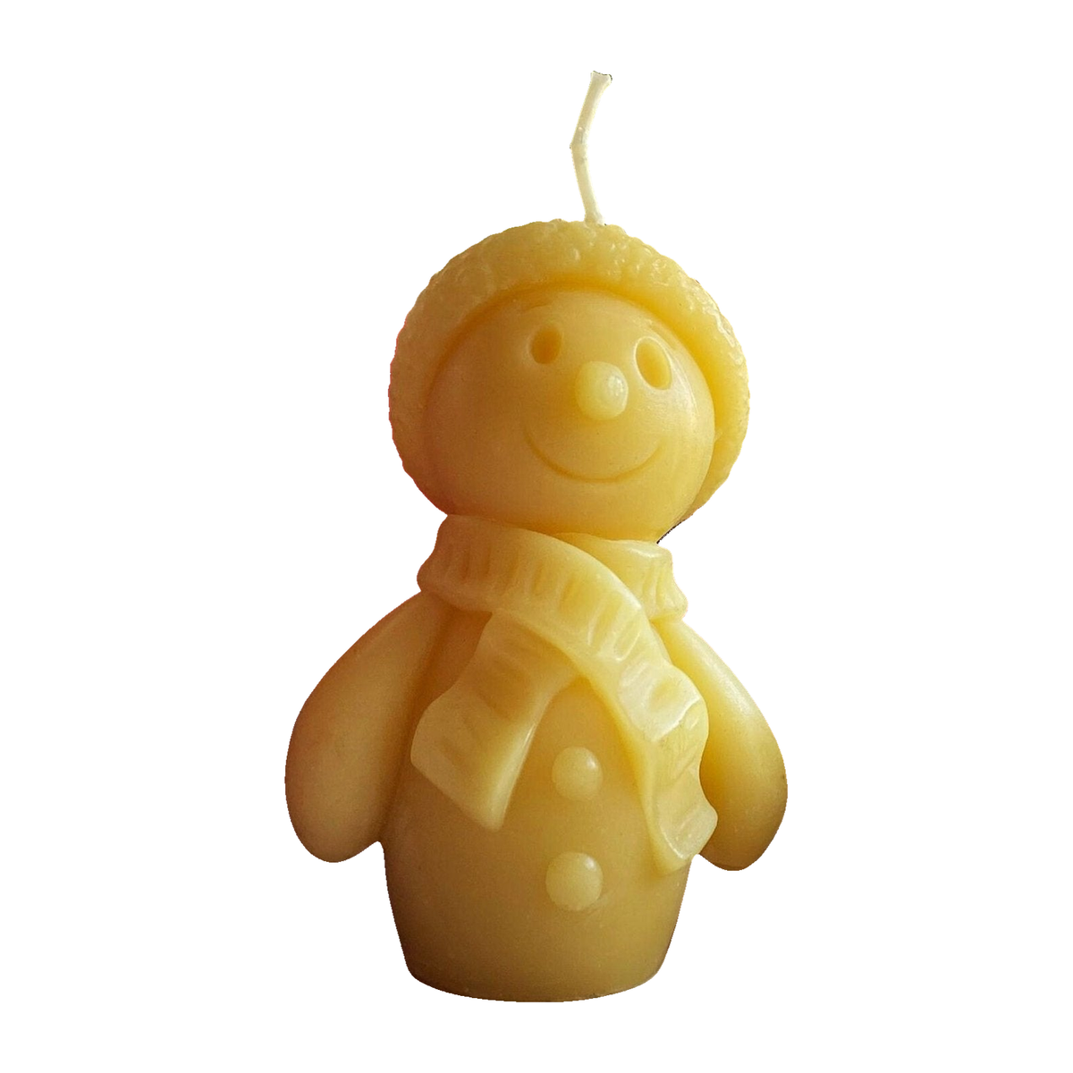 Snowman Beeswax Candle
