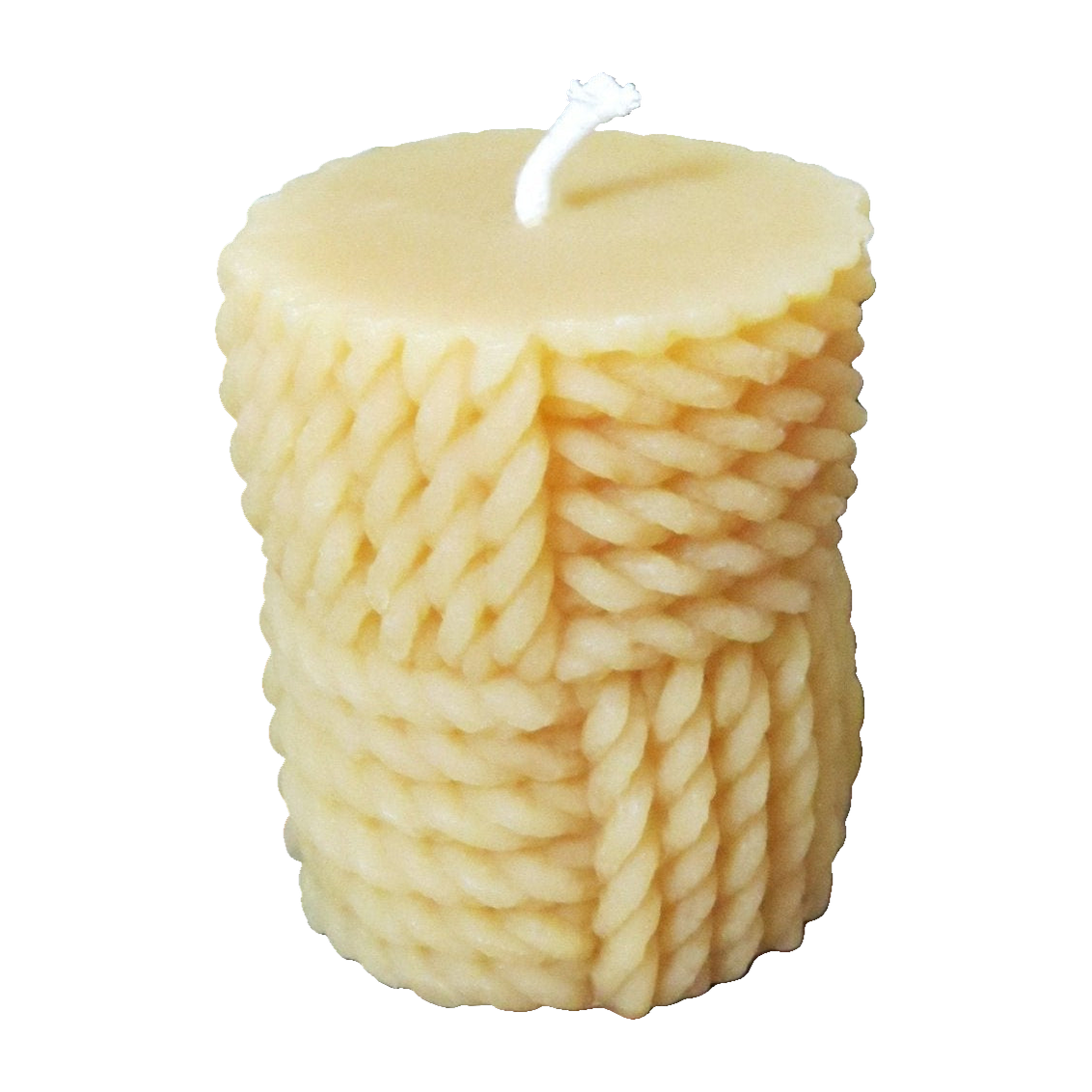 Braided Rope Beeswax Pillar Candle