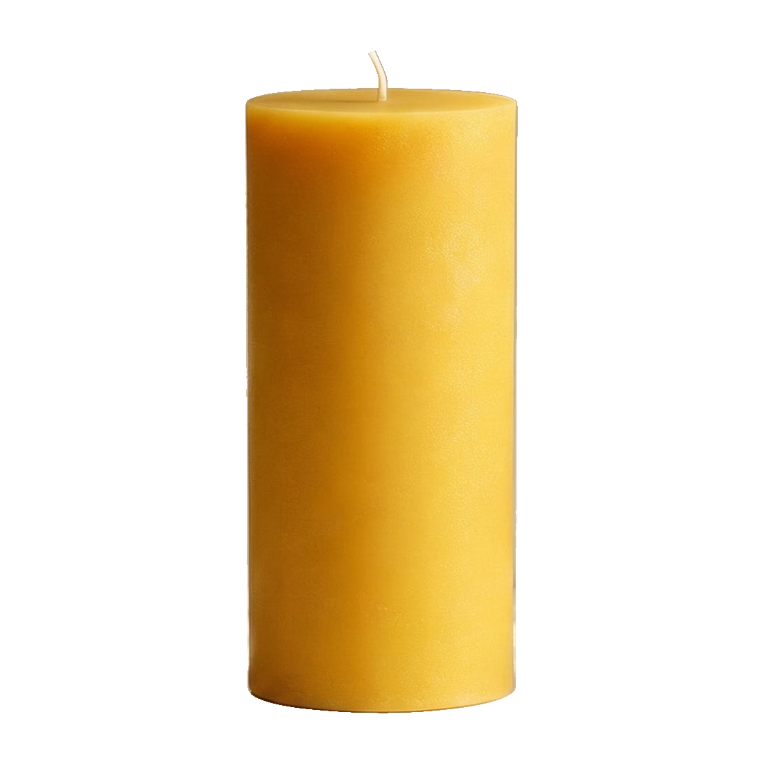 3x7 Inch Yellow Beeswax Pillar Candle