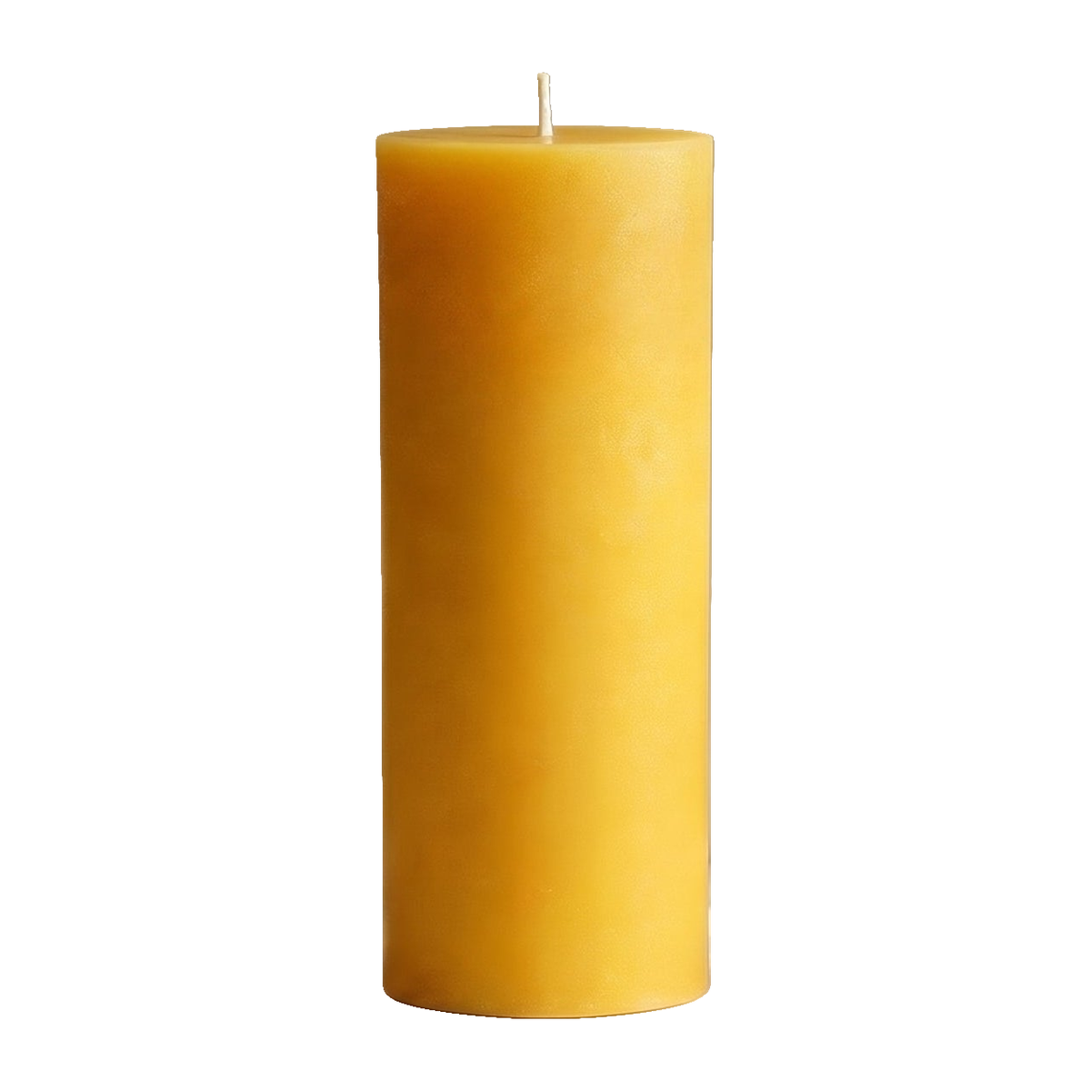 3x8 Inch Yellow Beeswax Pillar Candle
