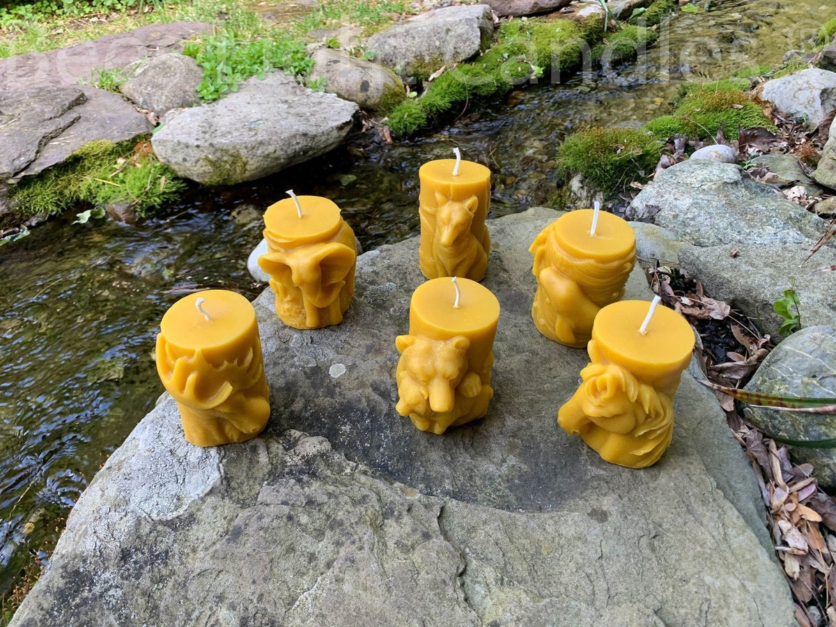 Animal Pillar Beeswax Candles