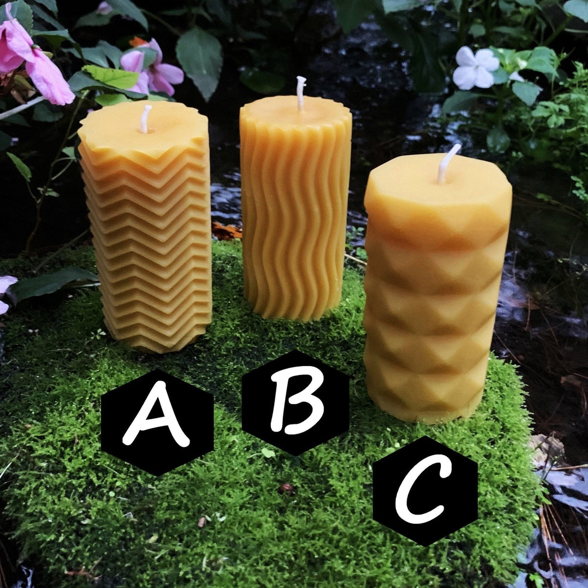 Modern Pillar Beeswax Candles