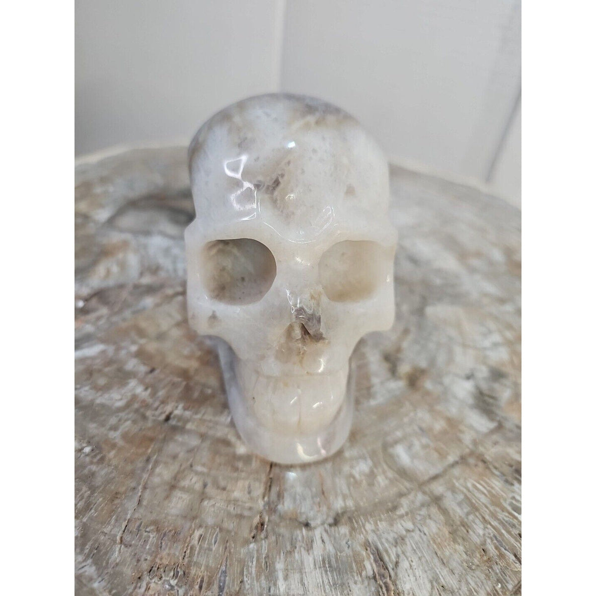 2.2 lb Natural Amethyst Hand-Carved Crystal Skull — Spiritual Collector Piece