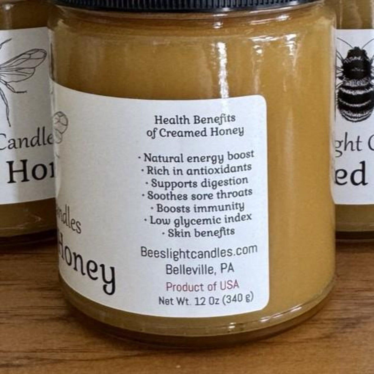 Raw Natural Honey North Eastern USA Local Pure Golden Fresh