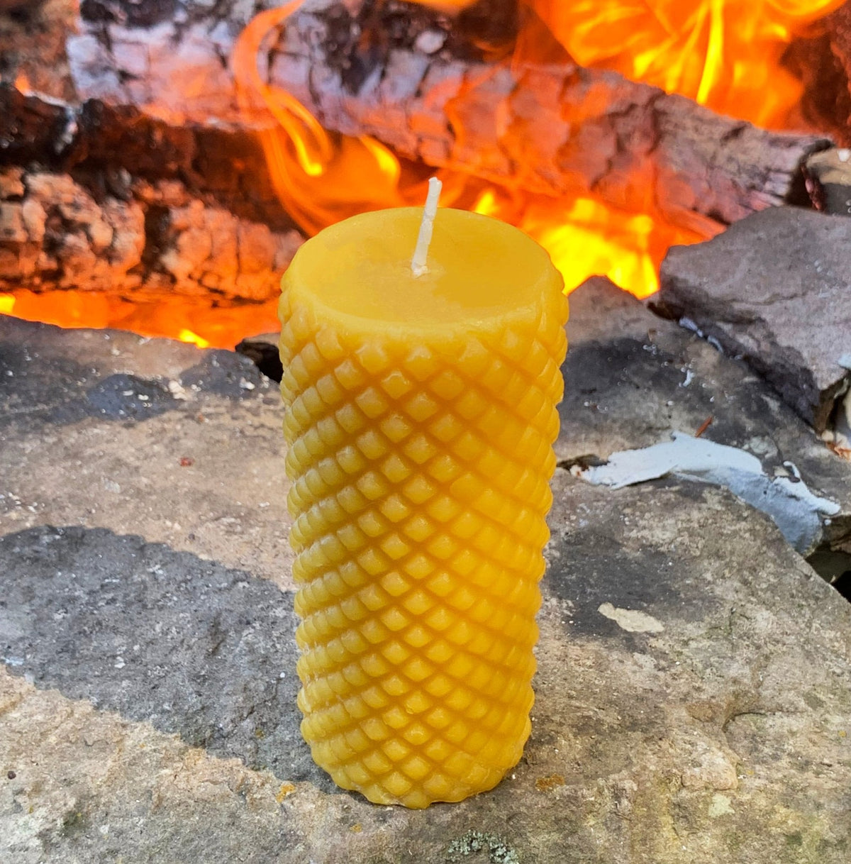 Modern Pillars | Bubbly & Diamond Beeswax Candles