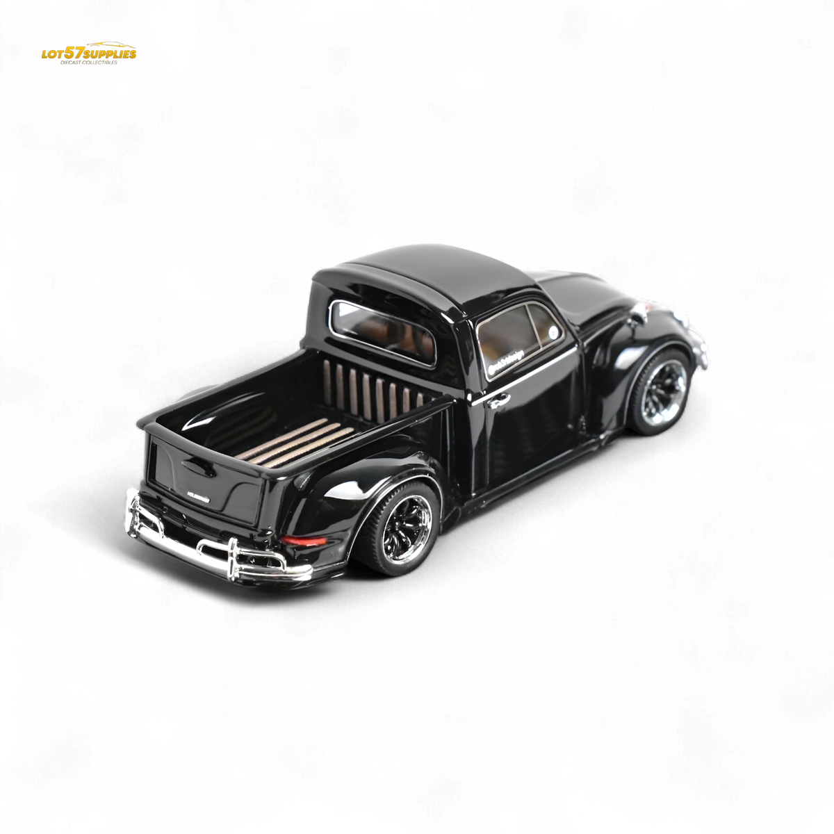YM Model Volkswagen Beetle Pickup Truck FUSCUP Black 1:64