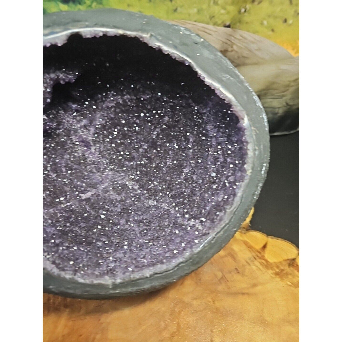 Raw Amethyst Money Bag Geode — 16.8 lbs, Abundance & Reiki Energy Crystal