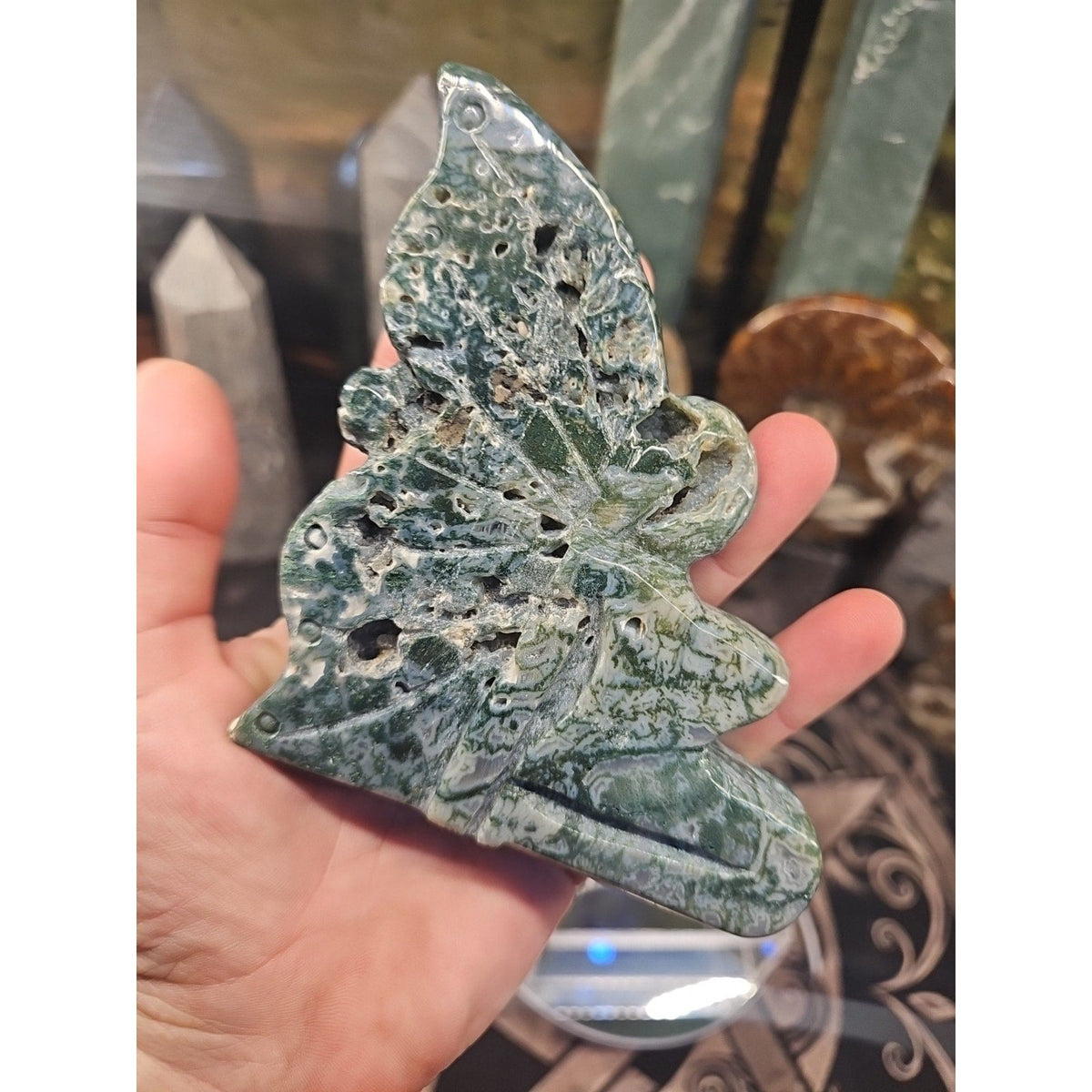 Moss Agate Fairy Guardian .77lb