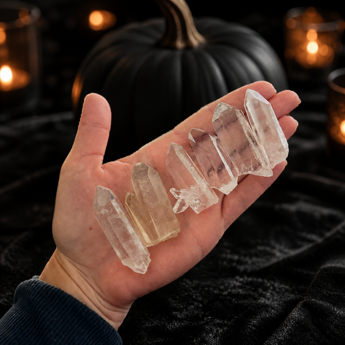 Silver Quartz Points, Raw Clear Quartz Points from Brazil
