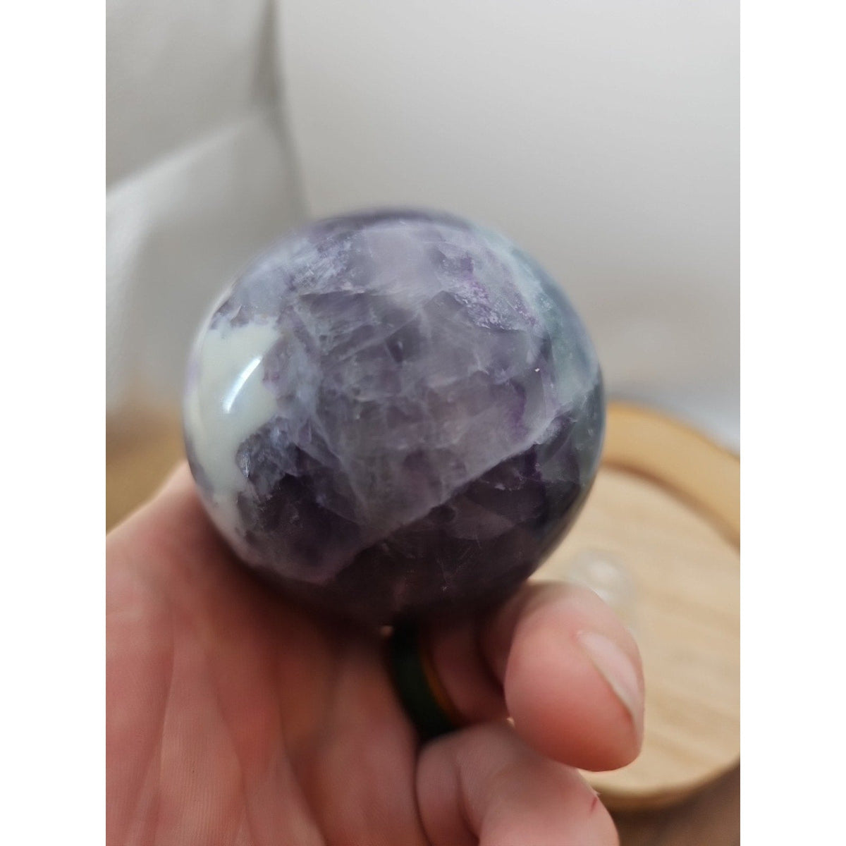 Rainbow Fluorite Crystal Sphere – 1.09 lb Madagascar