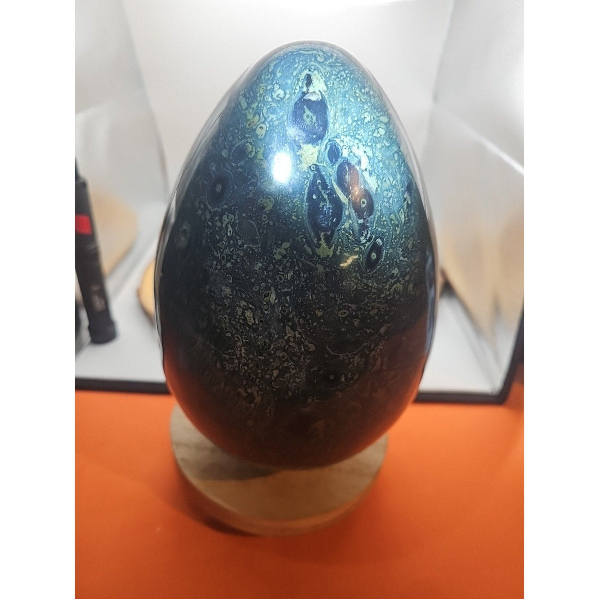 Kambaba Jasper Specimen with Jade Stand – 15.2 lb