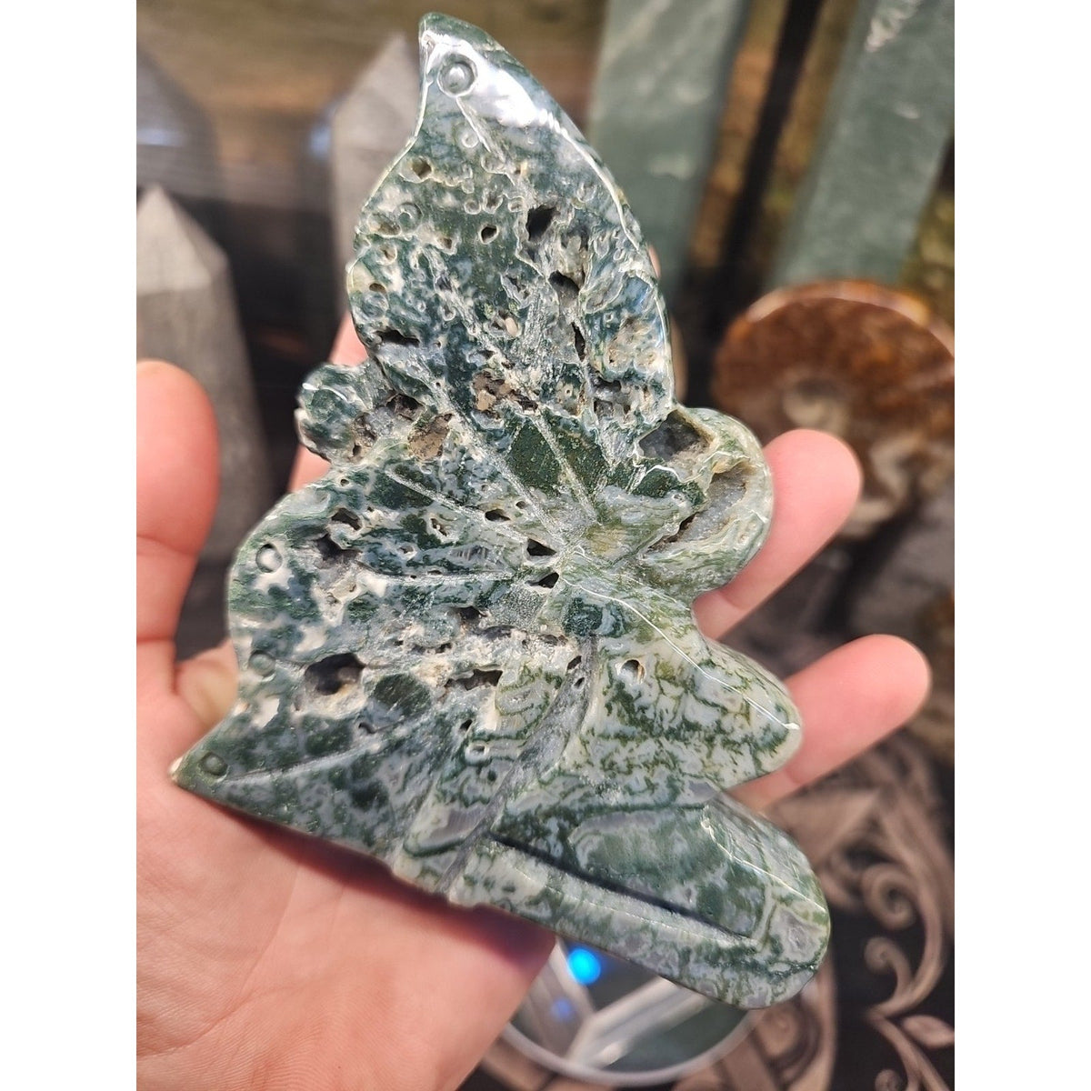 Moss Agate Fairy Guardian .77lb