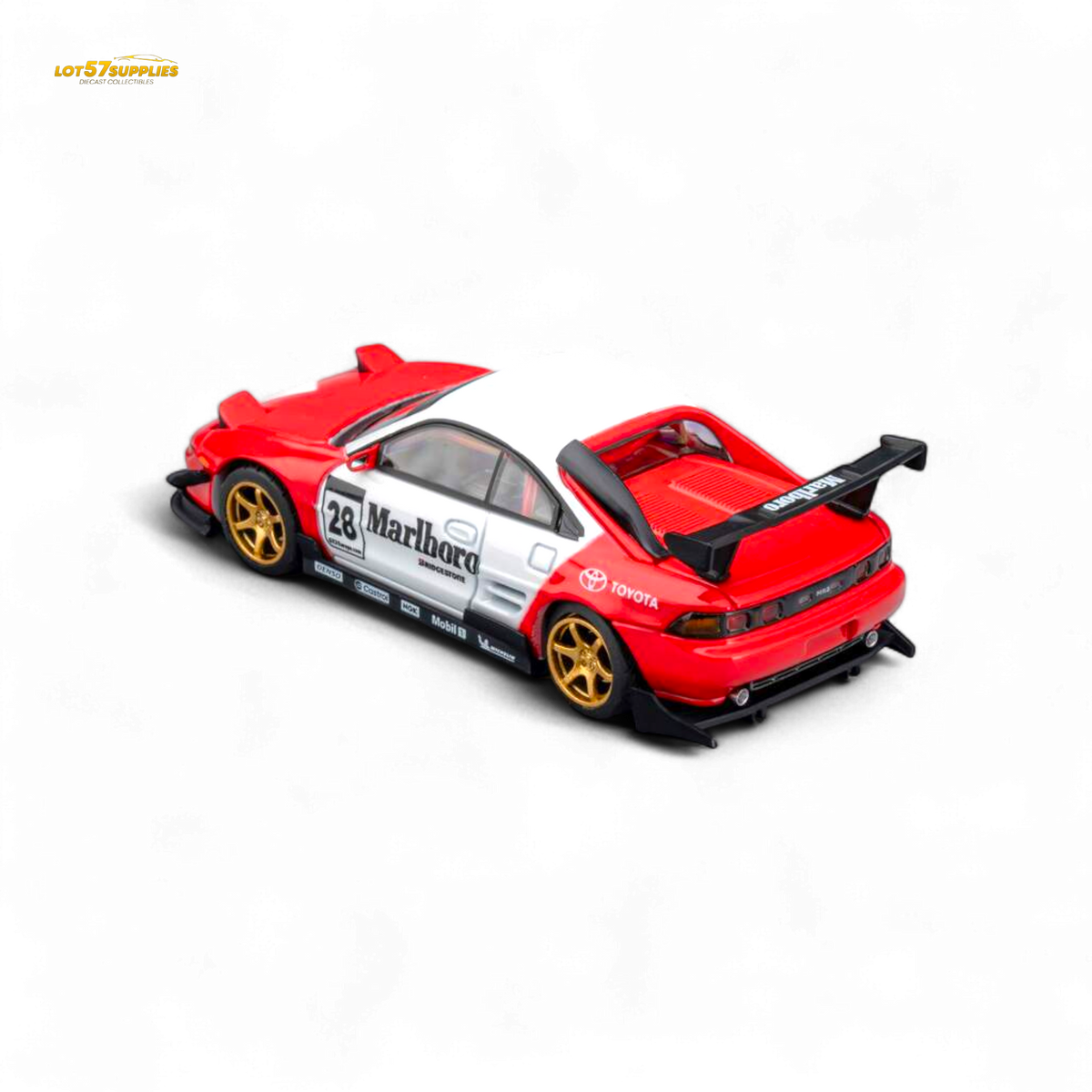 MicroTurbo Toyota MR2 Red & White Racing Livery 1:64