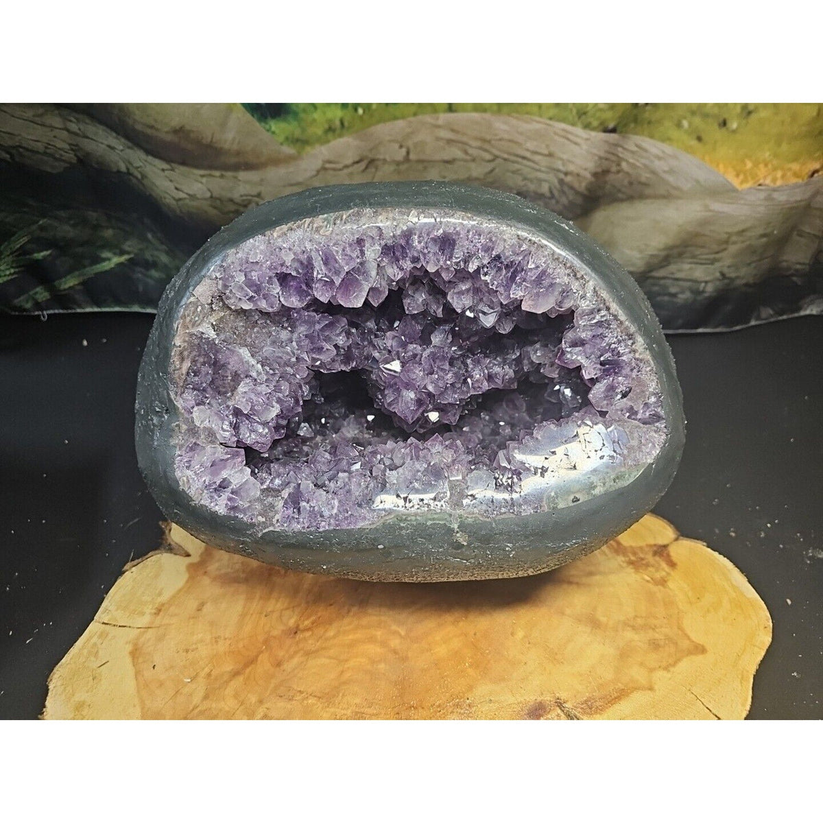 Large Natural Amethyst Geode Quartz Cluster — 21.7 lbs, Calming & Spiritual Healing Crystal