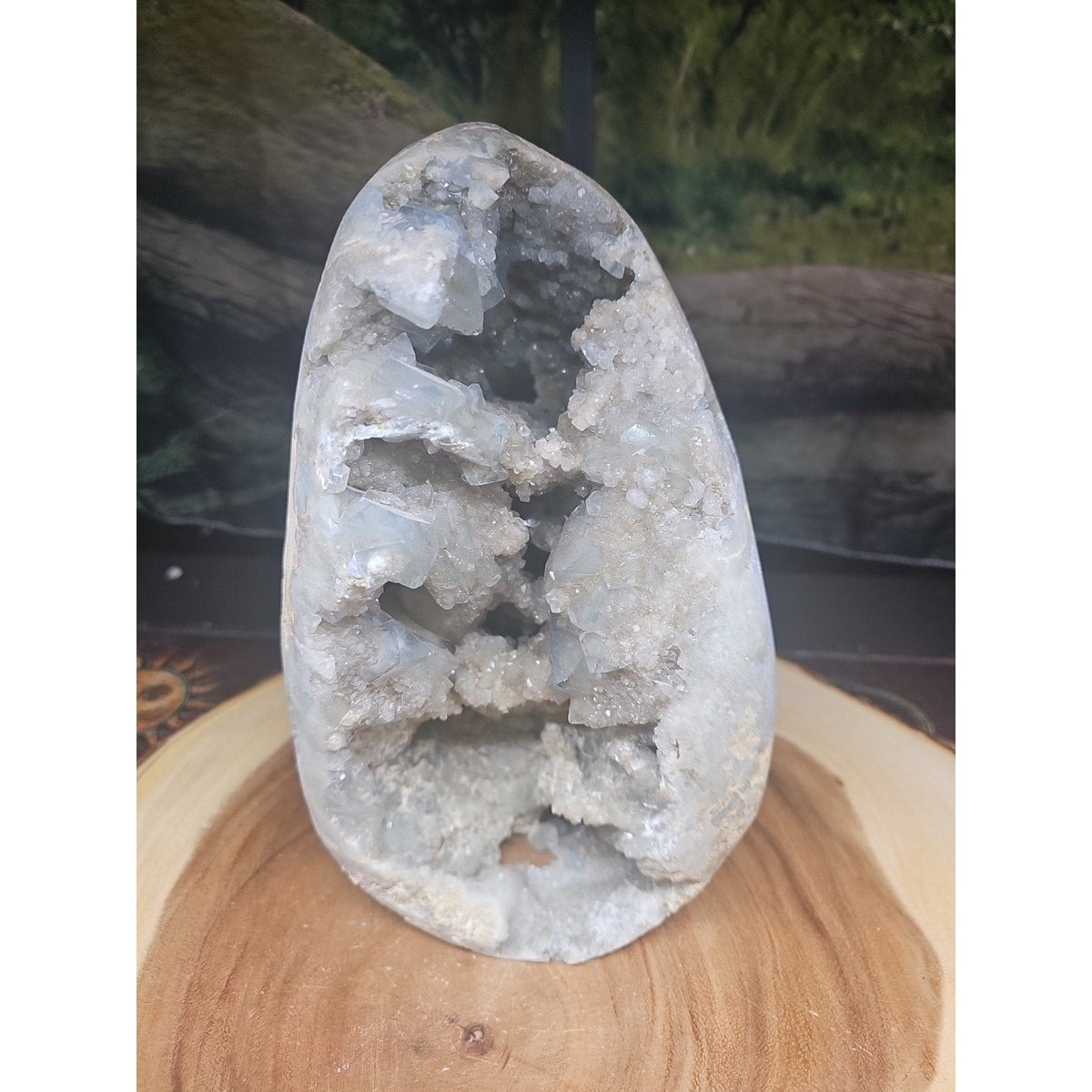 Large Baby Blue Celestite Geode Cluster — 13.6 lbs, 8 inches, Brazil