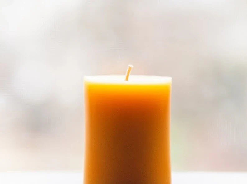 100% Pure Beeswax Pillar Candles