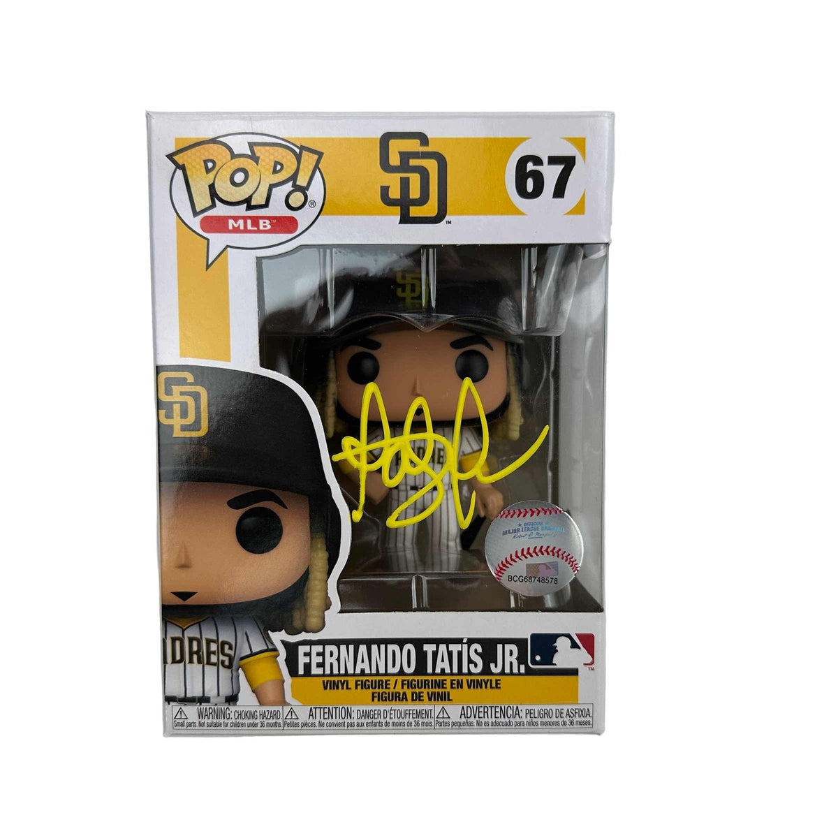 Fernando Tatis Jr. Signed Padres Funko Pop! #67 (Beckett BAS COA)