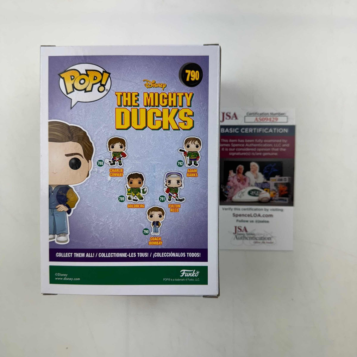 Emilio Estevez Signed Coach Bombay Funko Pop! #790 – The Mighty Ducks (JSA COA)