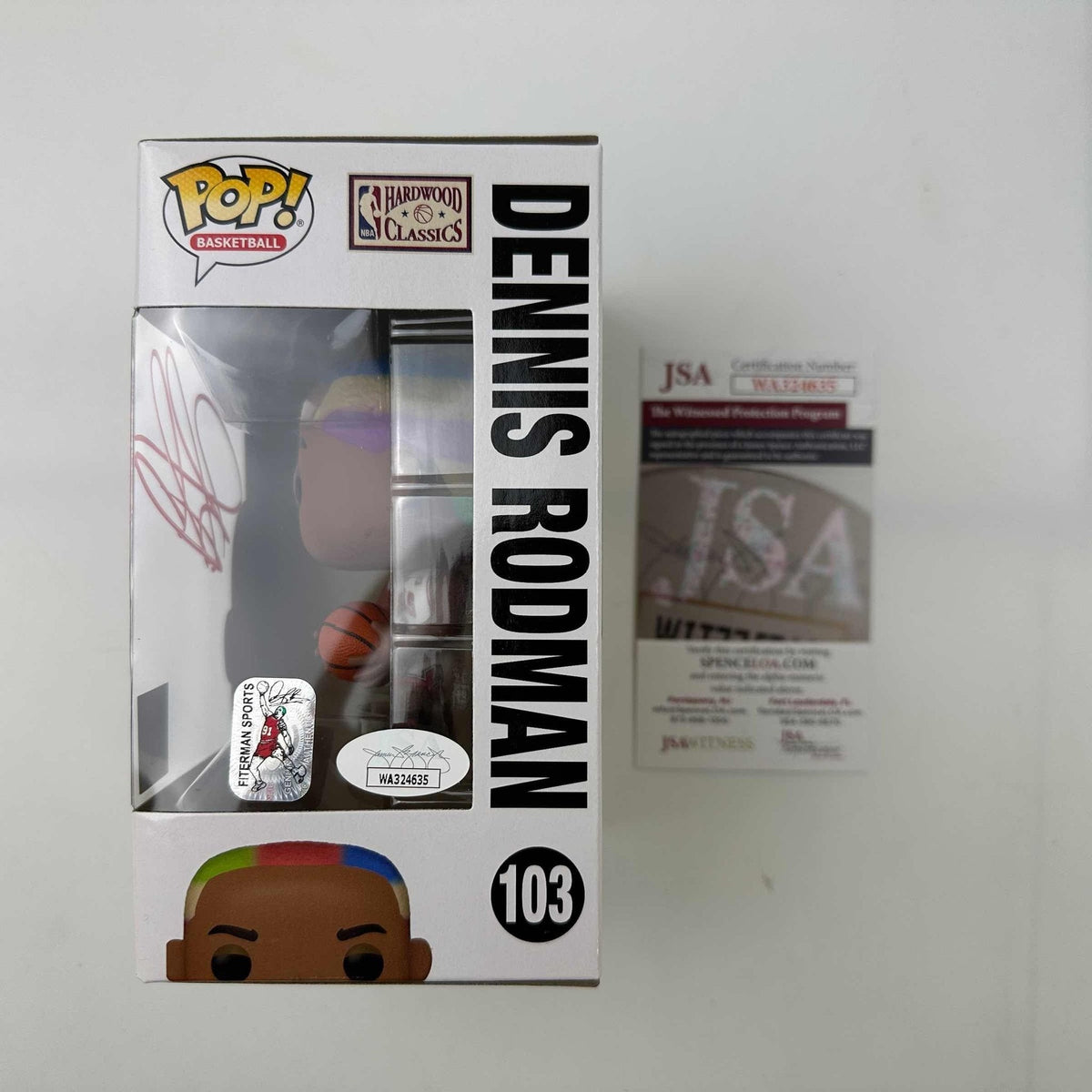 Dennis Rodman Signed Chicago Bulls Funko Pop! #103 (JSA COA)