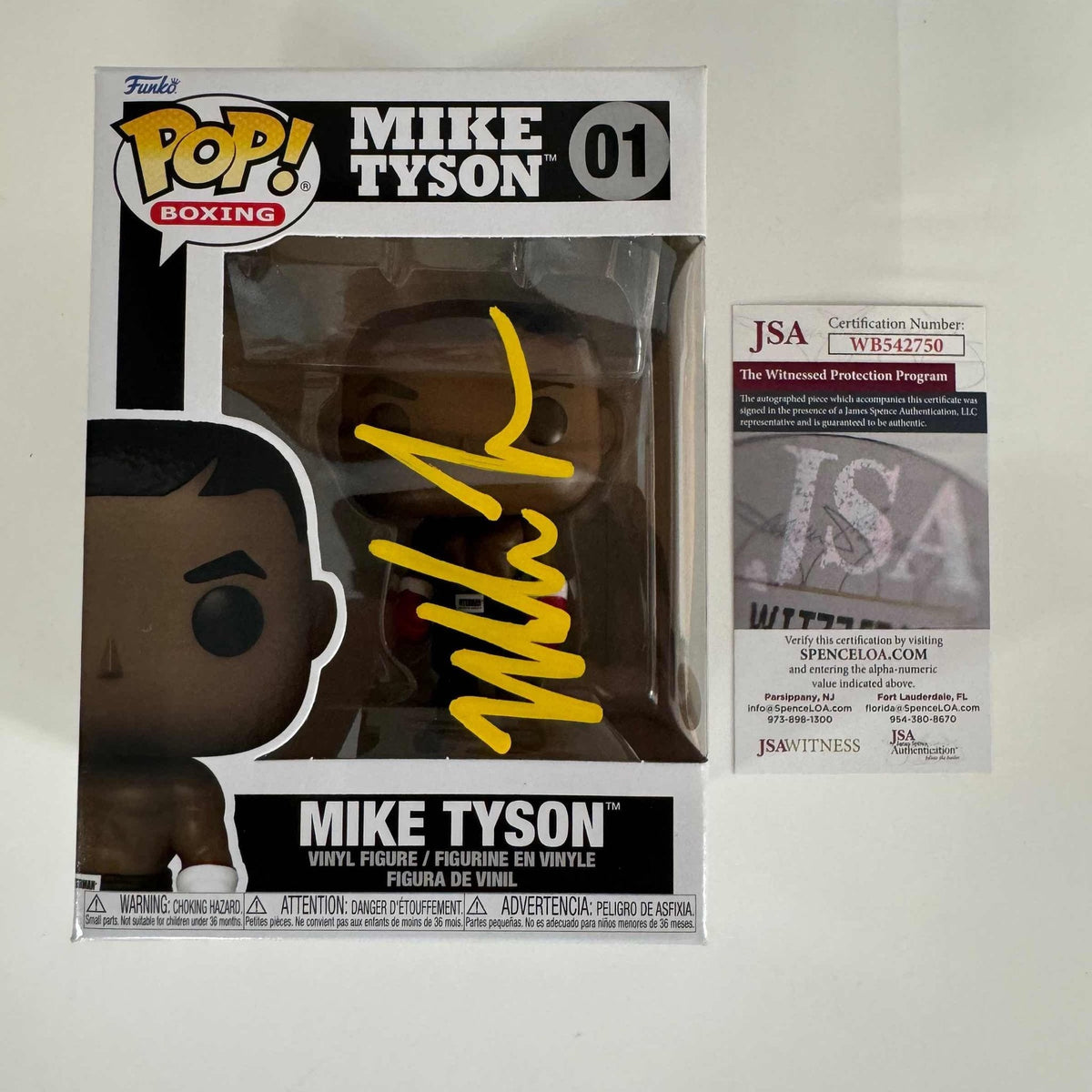 Mike Tyson Signed Funko Pop! Boxing #01 (JSA COA)