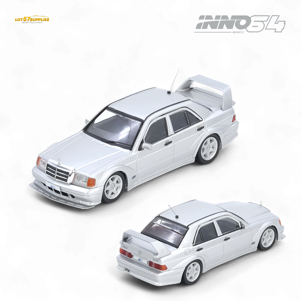 INNO64 Mercedes Benz 190E Silver 1:64