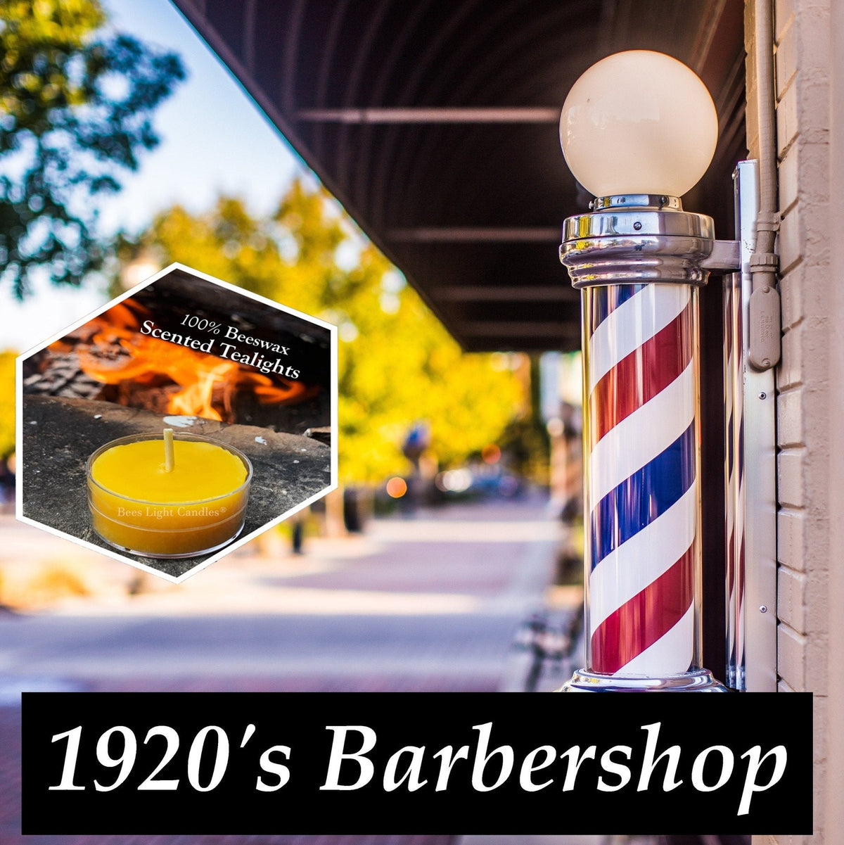 1920's Barbershop Scented Beeswax Tealight Candles