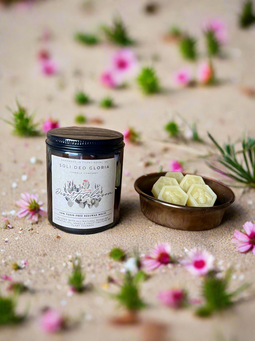 Desert Blossom | Essential Oil & Extract Infused Beeswax Candle