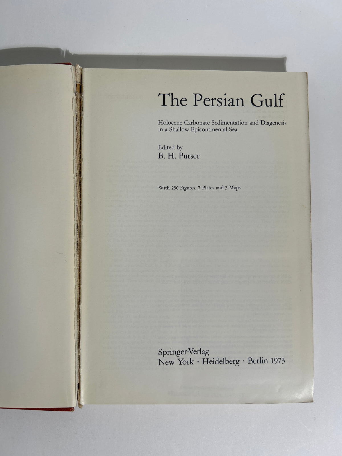 The Persian Gulf B.H. Purser Geological Reference Book w/ Supplemental Maps