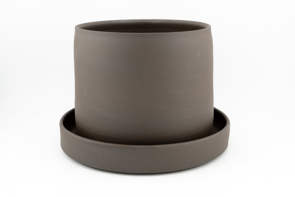 Table Top Planter with Drainage. 2.5"- 3" - 4"- 5.5" | Unglazed White or Brown Stoneware