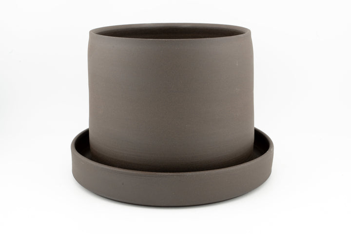 Table Top Planter with Drainage. 2.5"- 3" - 4"- 5.5" | Unglazed White or Brown Stoneware