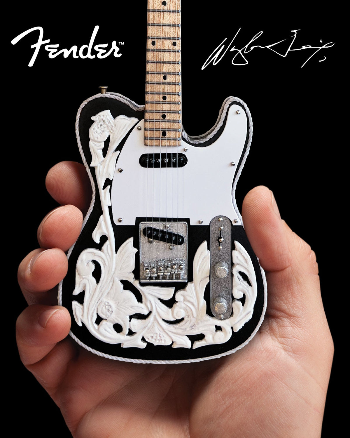 Waylon Jennings Tribute Mini Fender™ Tele™ Guitar Replica - Officially Licensed