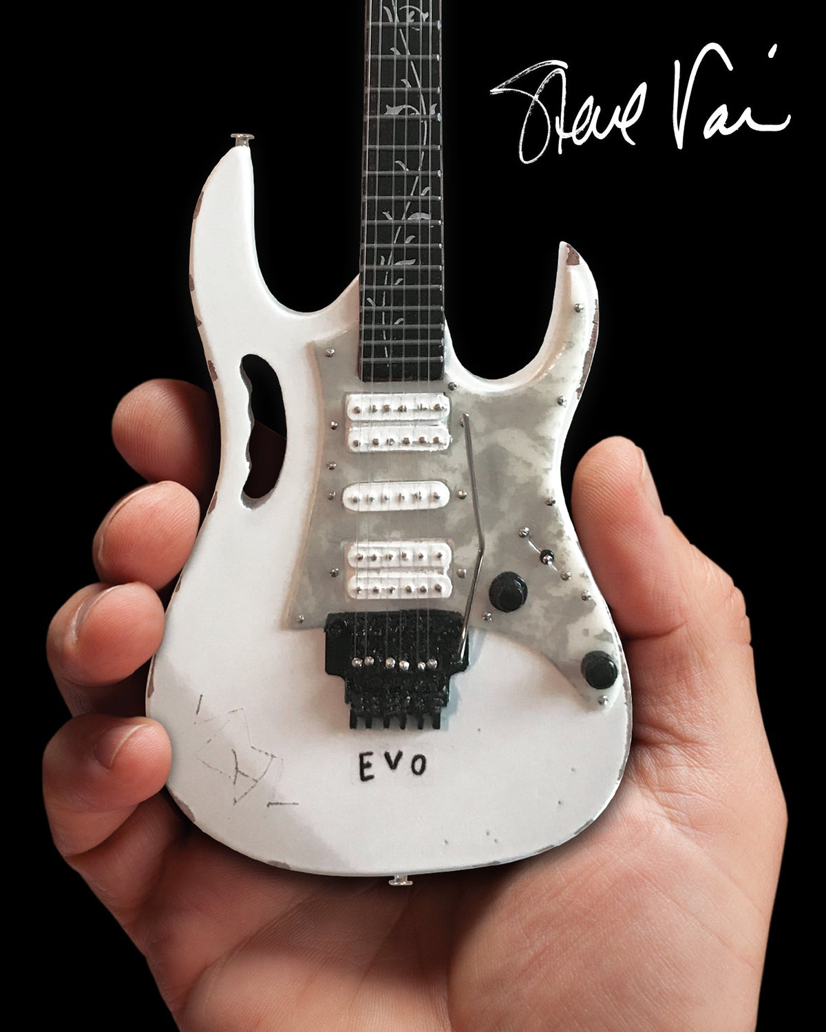 Steve Vai Vintage Ibanez JEM EVO Mini Guitar Replica Tribute