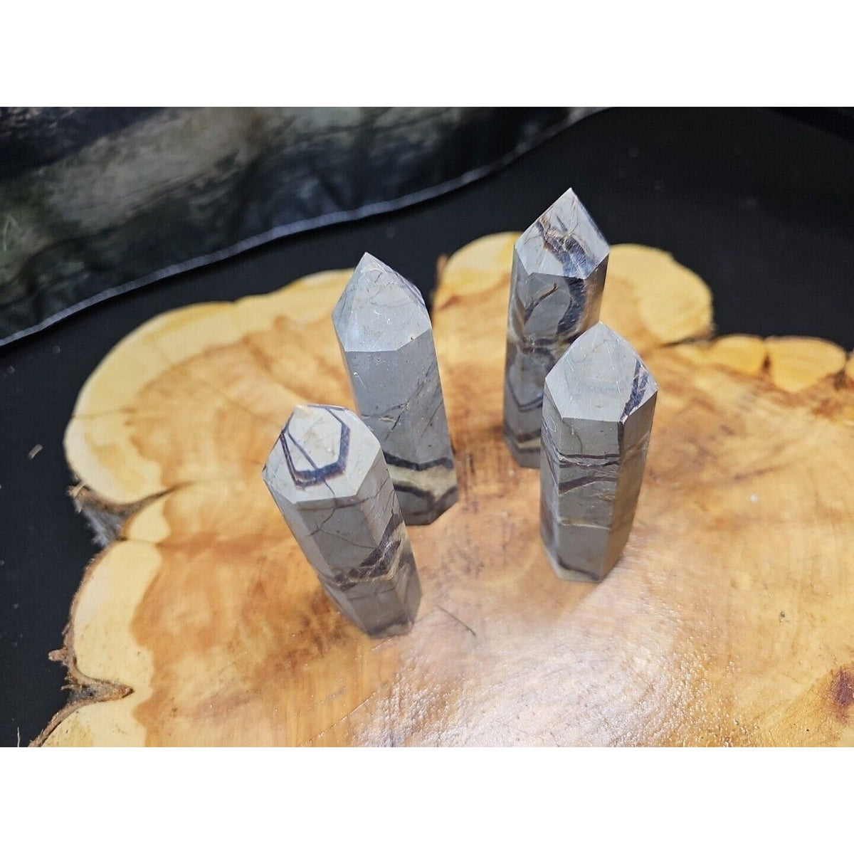 Dragon Septarian Geode Cluster Set — 1 lb, 4 Pieces from Madagascar