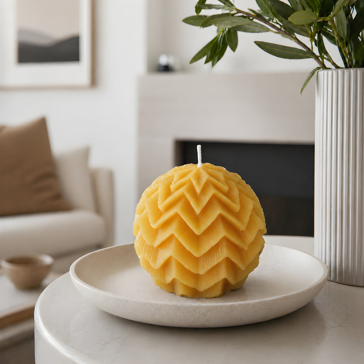 Fairy Ball Beeswax Candle