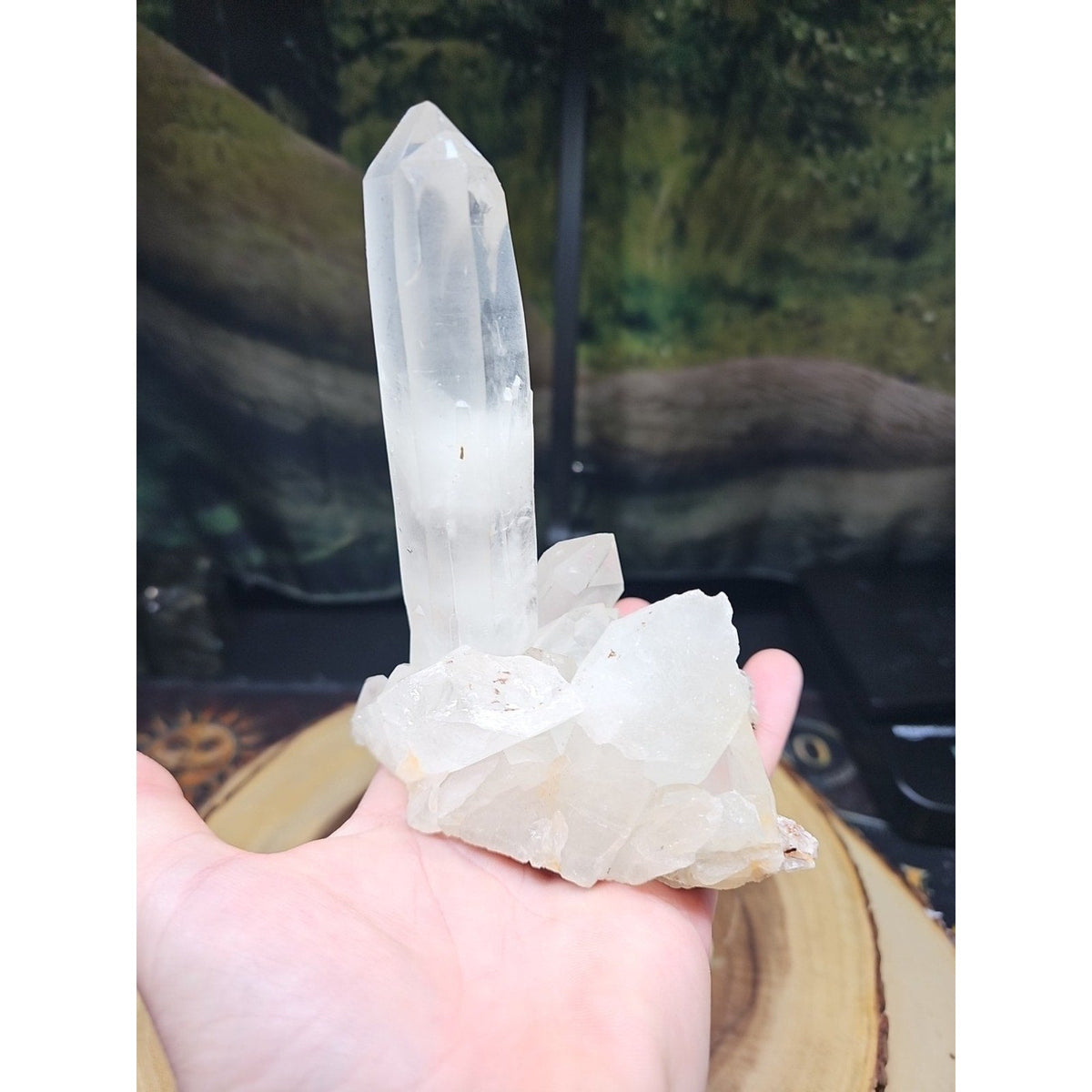 Natural Clear White Quartz Crystal Cluster — 1.28lb, Madagascar