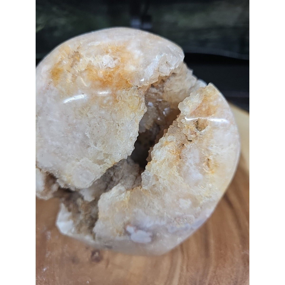 3.85LB 1Pcs Natural Agate Carnelian Quartz Crystal Decoration Geode