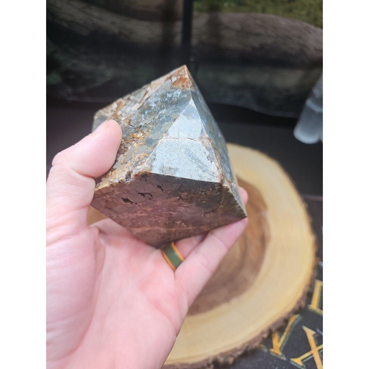 Ocean Jasper Onyx Quartz Geode – 1.87 lb Madagascar