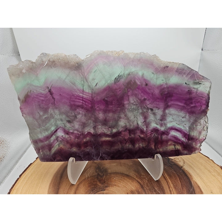5.7LB Natural Fluorite Quartz Crystal Sheet - Vitreous Mineral Specimen