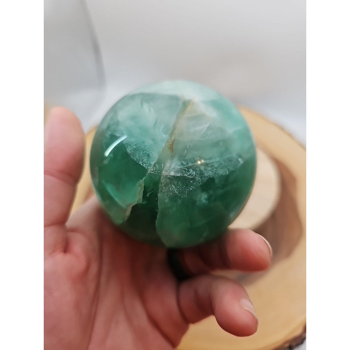 Rainbow Fluorite Crystal Sphere – 1.59 lb Madagascar