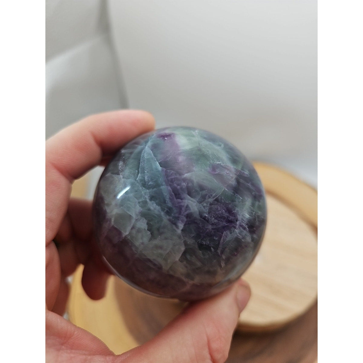 Rainbow Fluorite Crystal Sphere – 1.09 lb Madagascar