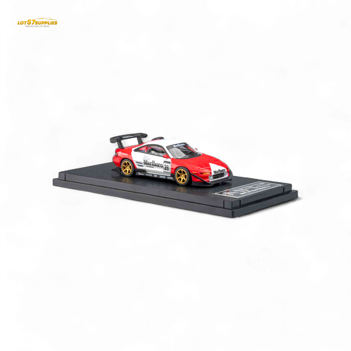 MicroTurbo Toyota MR2 Red & White Racing Livery 1:64